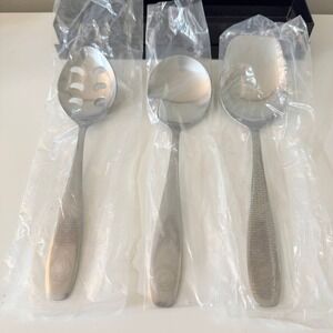 Royal Prestige Stainless Steel 3 Piece Serving Set Spoons Spatula with Box NEW